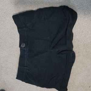 Black cotton shorts
